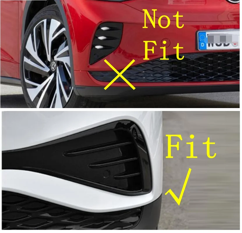 ل VW Volkswagen ID.4 ID4 2021 2022 اكسسوارات الجبهة الخلفية أضواء الضباب مصابيح الجفن الحاجب الضباب ضوء مصباح شواء الحاجب الجفن #6
