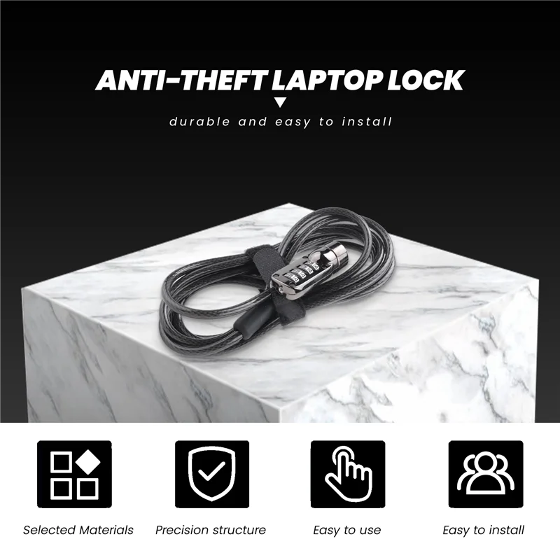 N93R Security Anti-Theft Combination Laptop Notebook Cable Lock 4 Digit Password Lock