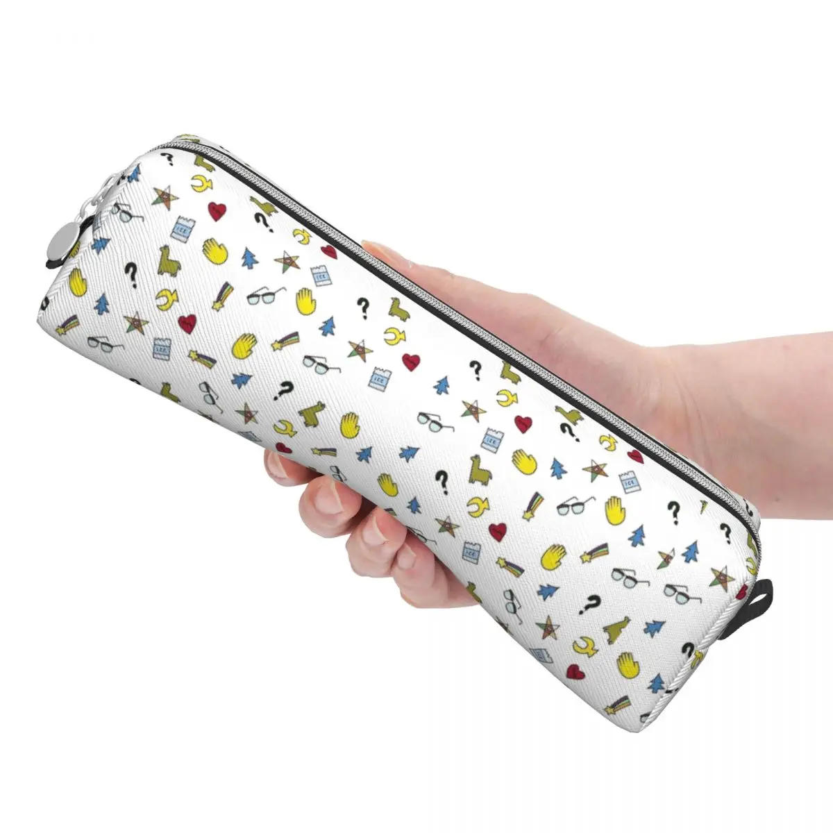 Gravity Fall Cipher Pattern Pencil Cases Pen Box Pencil Bags for Student Large Storage School Supplies Cosmetic Pencilcases