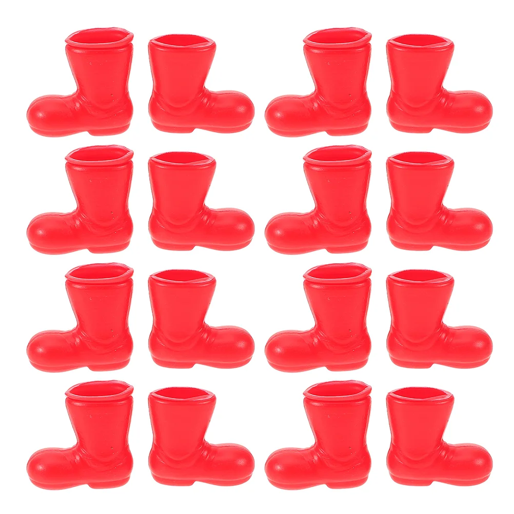 100 Pcs Mini Christmas Ornaments Miniature Shoes Table Centerpieces Santa Claus Boots Baby