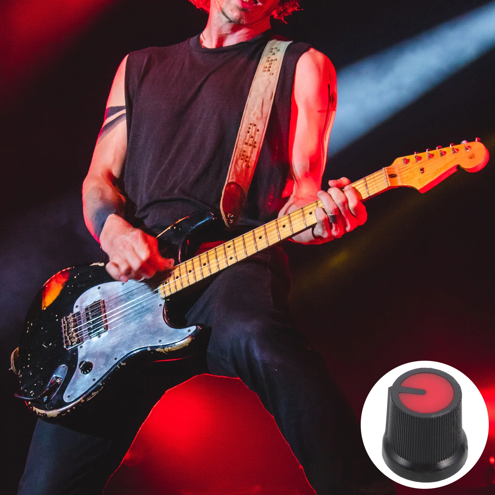 

50pcs Red 6Mm Wh148 Potentiometer Control Knobs For Amplifier Electric Guitar Volume Adjustment Plastic Replacement Parts