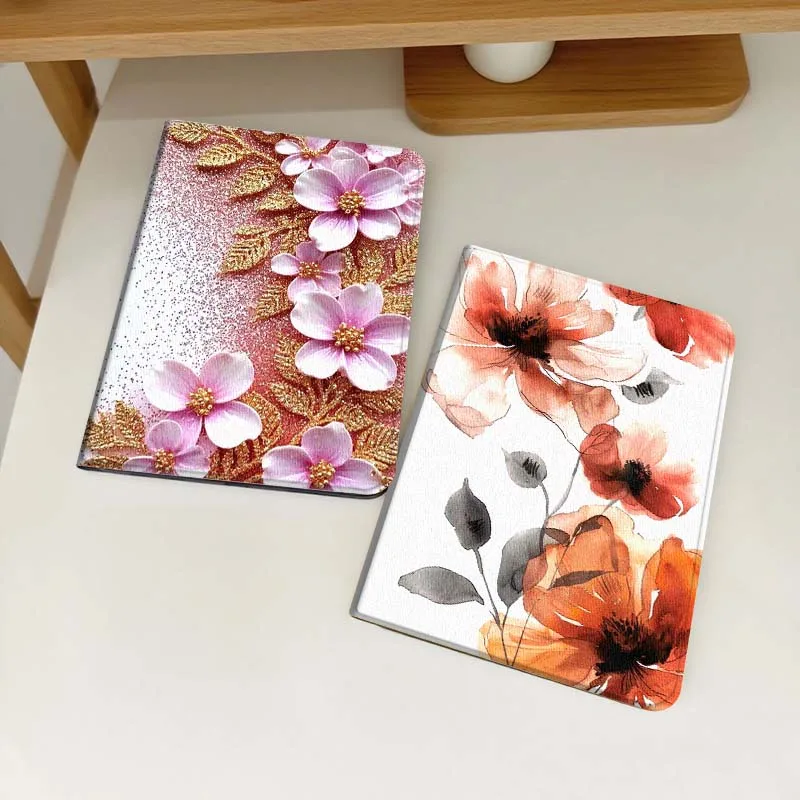

Creative Flower Pattern For Samsung Galaxy Tab S6 S8 S9 S10 Lite FE 10.4 11 Inch 2022 2024 Tablet Case