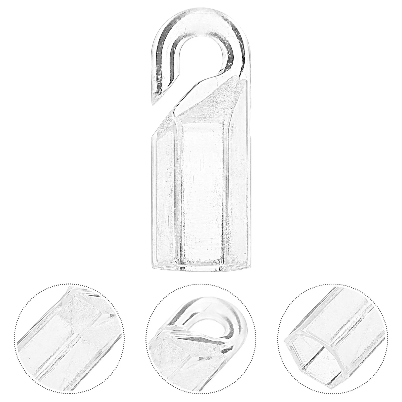 24Pcs Transparent Blind Wand Tip Hooks Premium PVC Material Smooth Edge No Burr for Home Office Vertical Blinds Repair Hanger
