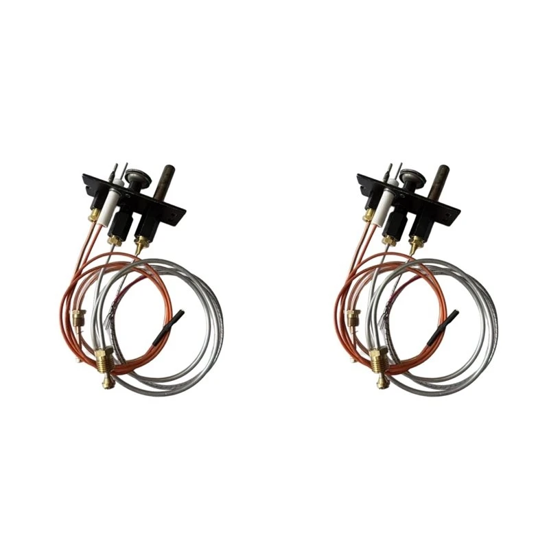 2X 10002265 Replacement Propane Gas(LPG) 3 Way Pilot Assembly For Majestic Temco, And Vermont Castings Stoves-A54Q