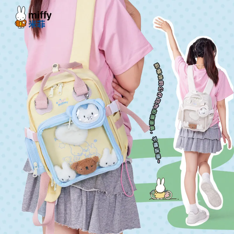

Original Miffy Backpack Anime Decoration Backpack, Doll Display Bag, Itabag, Student Travel Backpack, Children'S Backpack