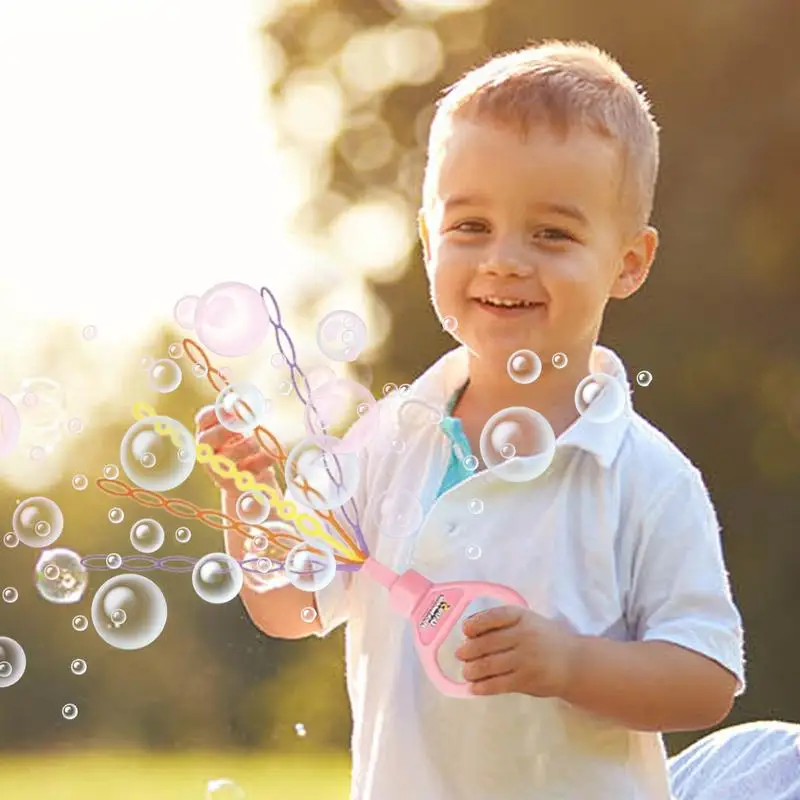 Varitas de burbujas al aire libre para niños, varita de burbujas portátil de 32 agujeros, juguete de verano, lindos juguetes de burbujas para fiesta de cumpleaños y boda