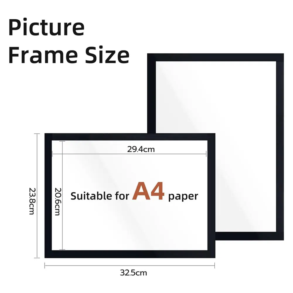 10-Pack A4 Magnetic Flexible Photo Frames, Self-Adhesive Display Frames, Suitable for Walls/Refrigerators/Glass Windows/Doors