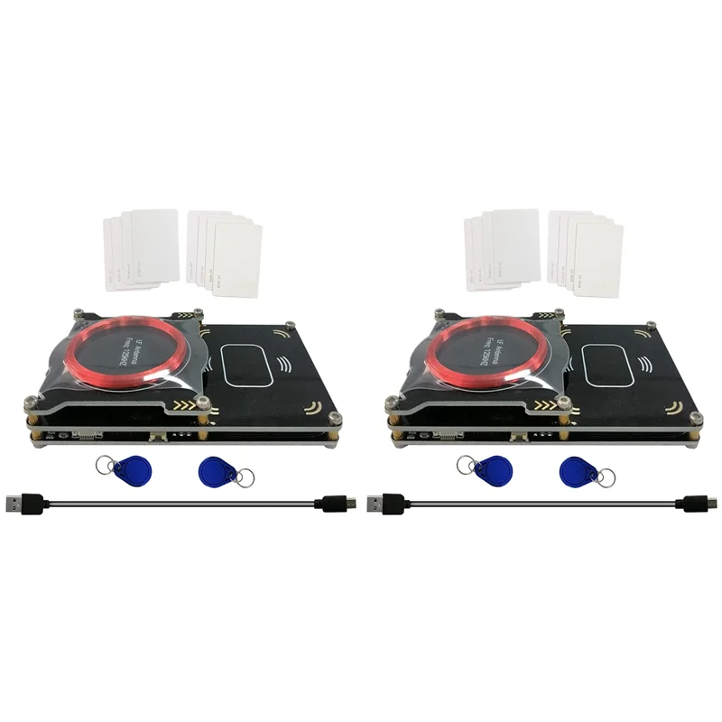 

【HOT-PRICE!】2X Upgraded 512K Proxmark3 Easy V3.0 RDV4 Memory ID M1 IC Built-In RFID Card Reader Integrated Antenna Decryptor Dec