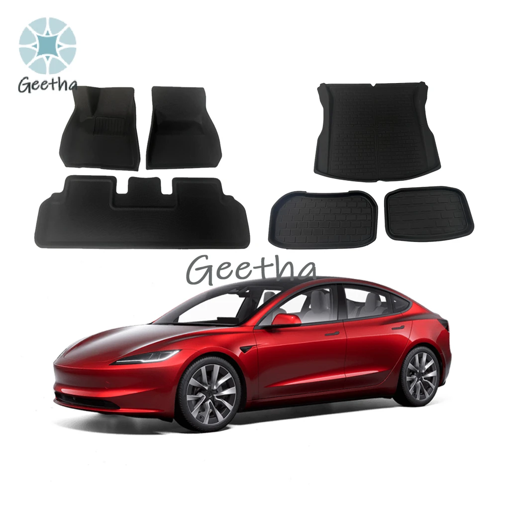 

Для 6 шт. коврики XPE для Tesla Model 3 Highland XPE, автомобильные коврики, всепогодные водонепроницаемые нескользящие коврики