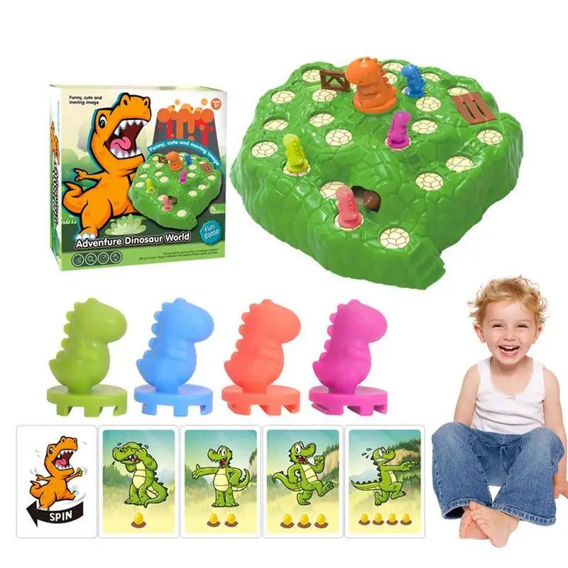 Dino Board Game Interactive Escape Game Dinosaur Table Board Fun Toy Early Development Activity Toys For Kids Kindergarten