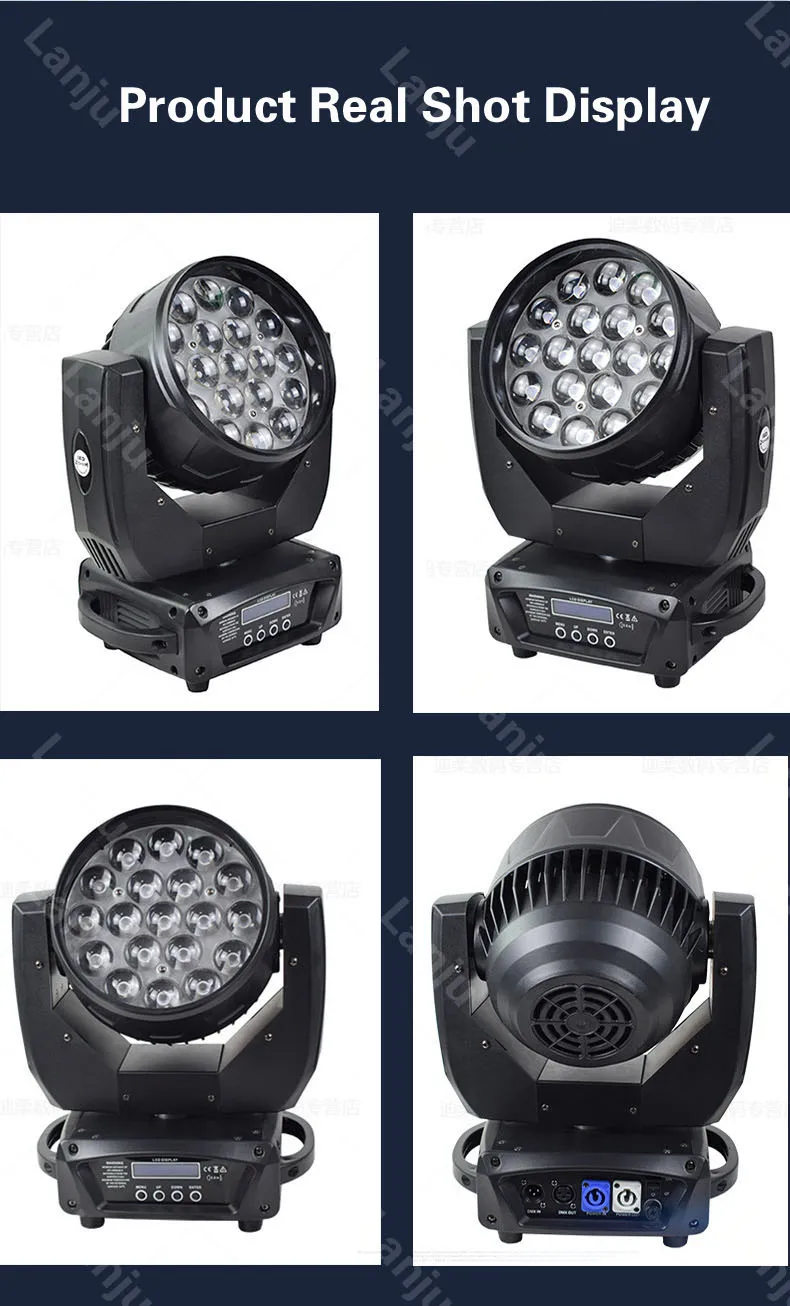 19x15W LED Beam Focusing Dyeing Light DMX Control Moving Head Stage Spot Lights For Wedding Festival Party Disco DJ Club Karaoke