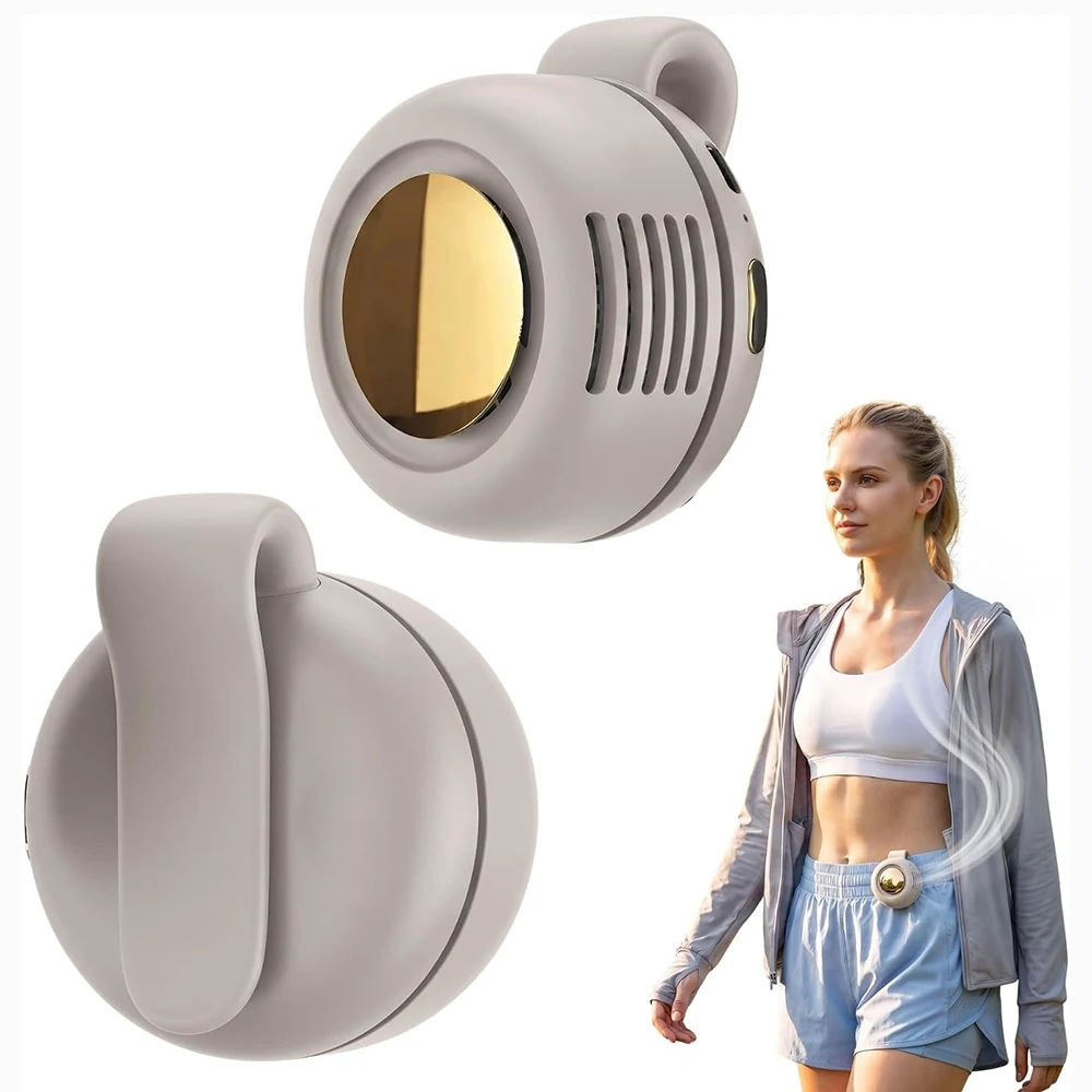 Portable Clip-On Fan Mini USB Rechargeable 360° Rotatable Fan, Personal Fan 3-Speed Silent Mini Bladeless Fans