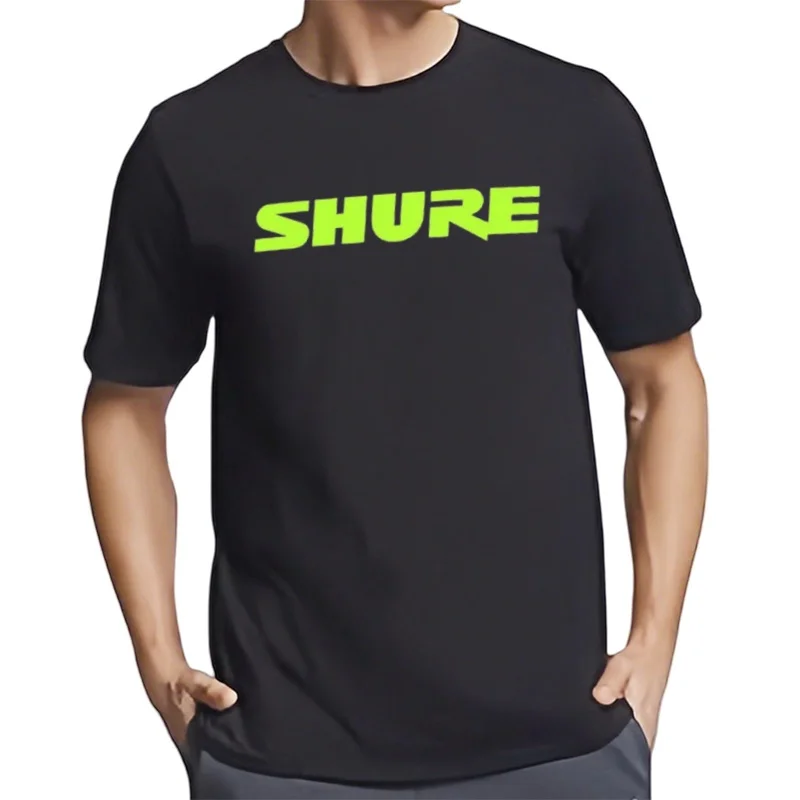 Camiseta Shure, camiseta gráfica, ropa vintage, camiseta gráfica, camisetas negras lisas para hombres