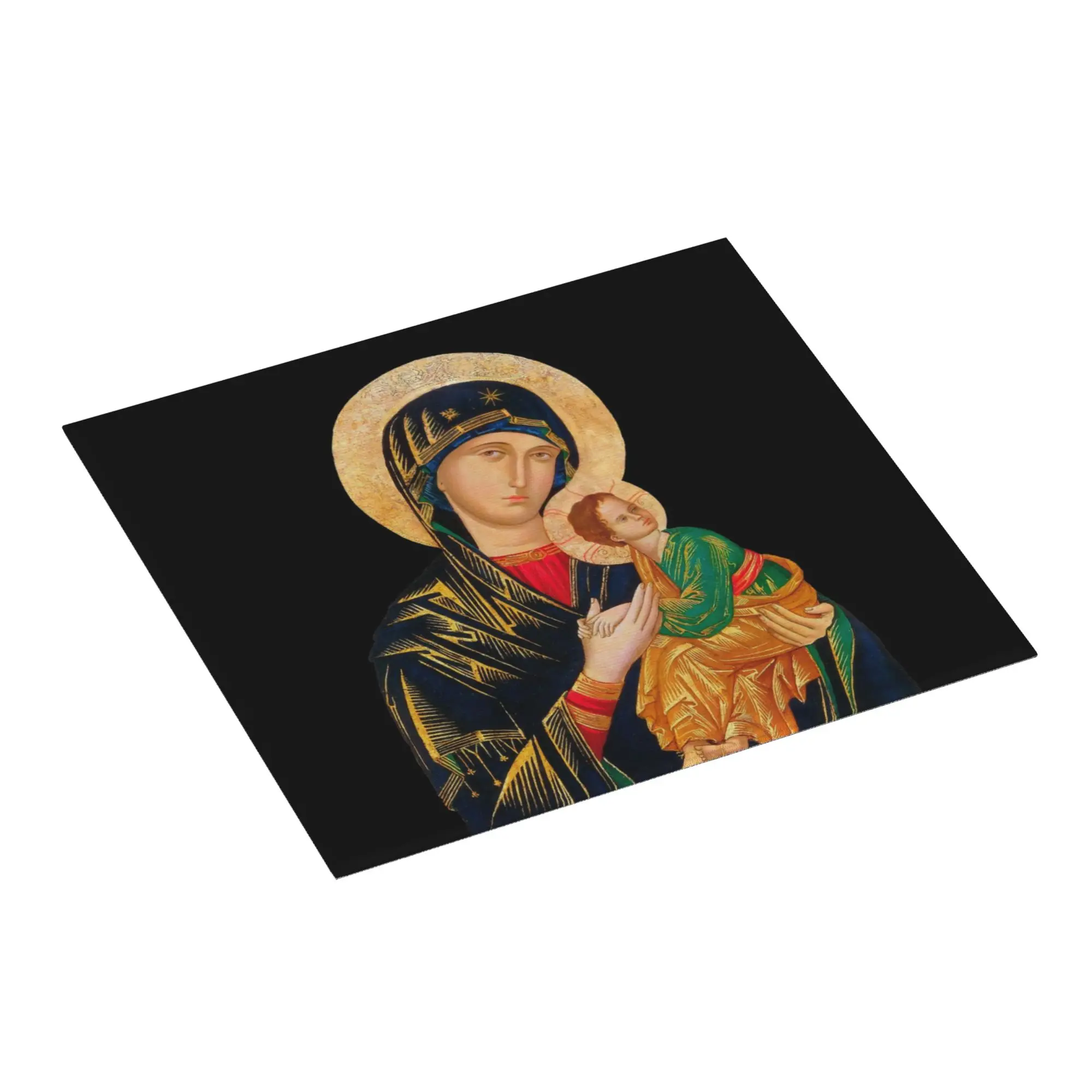 Our Lady of Perpetual Help Non‑Slip Waterproof Absorbent Barware Tableware Catholic Virgin Mary Bathroom Drying Mat For Kitchen