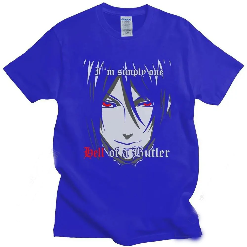 Trendy Black Butler T Shirt 100% Cotton Anime Manga T-Shirt Sebastian Michaelis Tee Popular Harajuku Tshirt