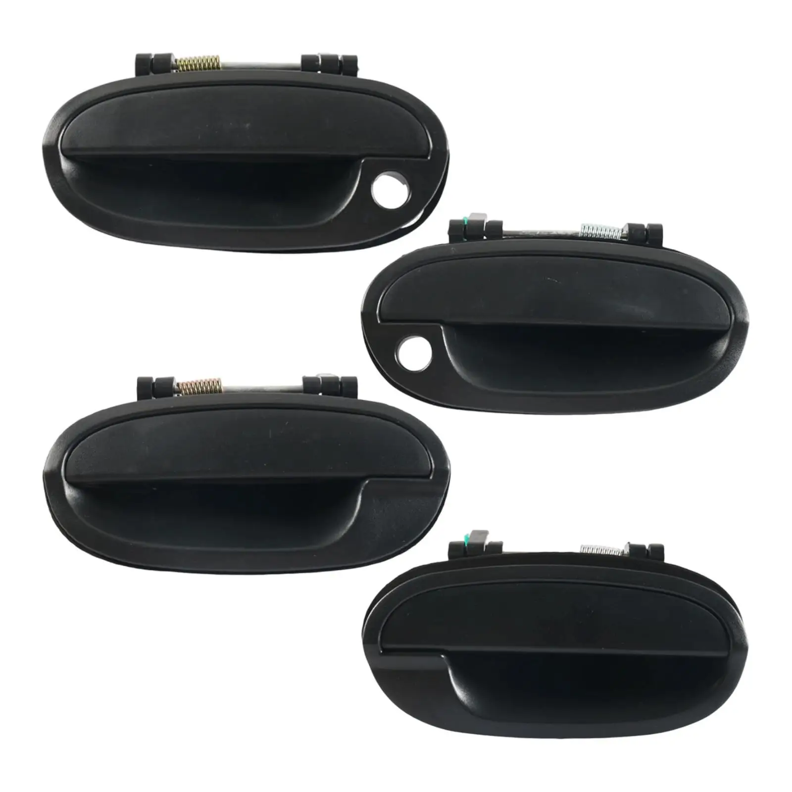 4 Uds manijas de puerta Exterior de coche negro 96601472 96601473 reemplazo para Matiz