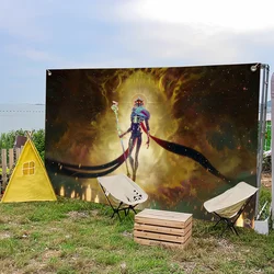 Viktor Lols Arcane 2 Cartoon JINX flag For Picnic Party Art Home Decoration Outdoor Camping Banner