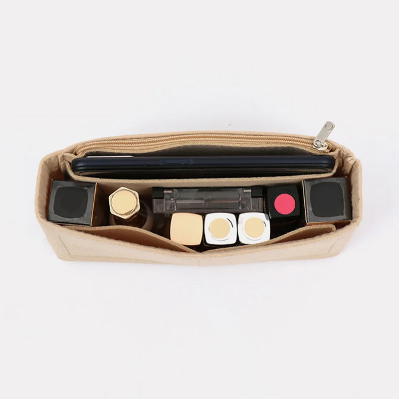 Make up Cosmetic Organizer Felt Insert Bag For Handbag Travel Inner Purse Portable Storage Bags