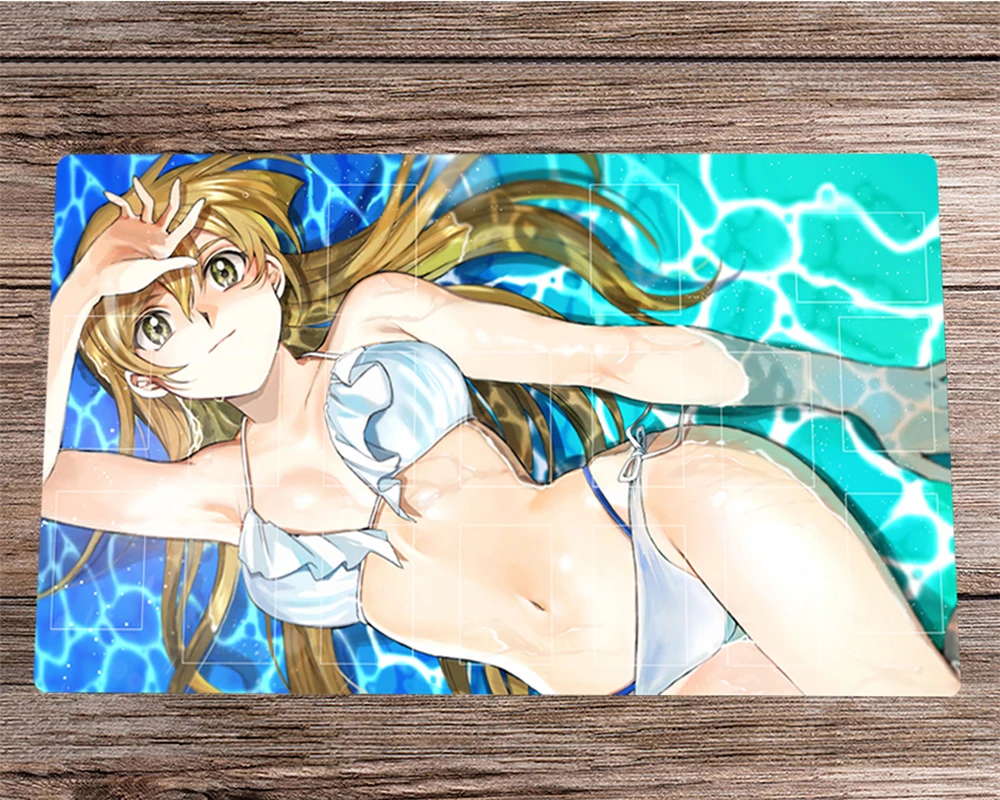 YuGiOh Thảm Chơi Tenjouin Asuka TCG CCG Thảm Trading Card Game Thảm Bảng Trò Chơi Thảm Chơi Anime Để Bàn & Free Túi mousepad 60x35cm