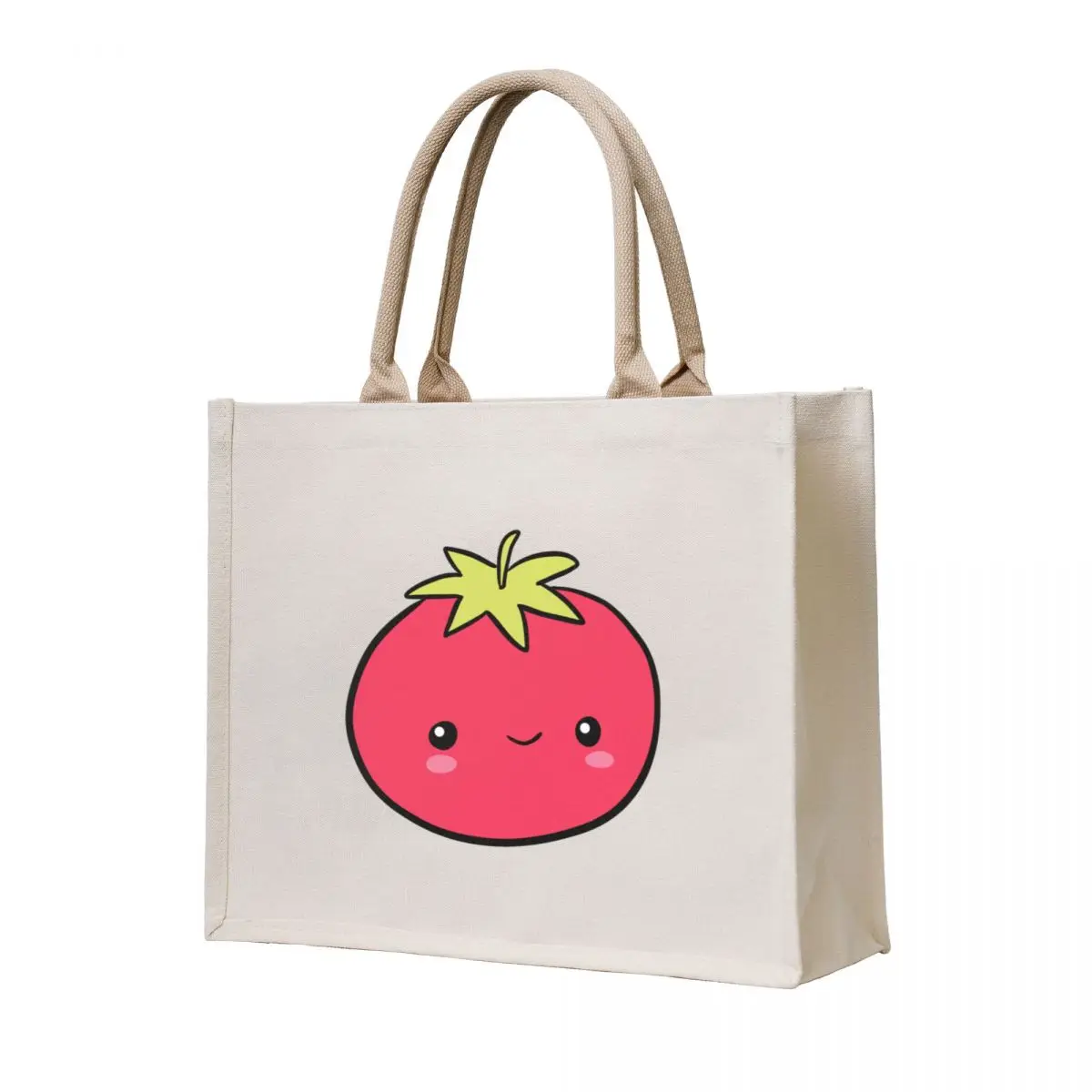 

Kawaii tomato illustration Tote Bag Canvas shoulder bag Women's tote bag shopper bags shopper woman