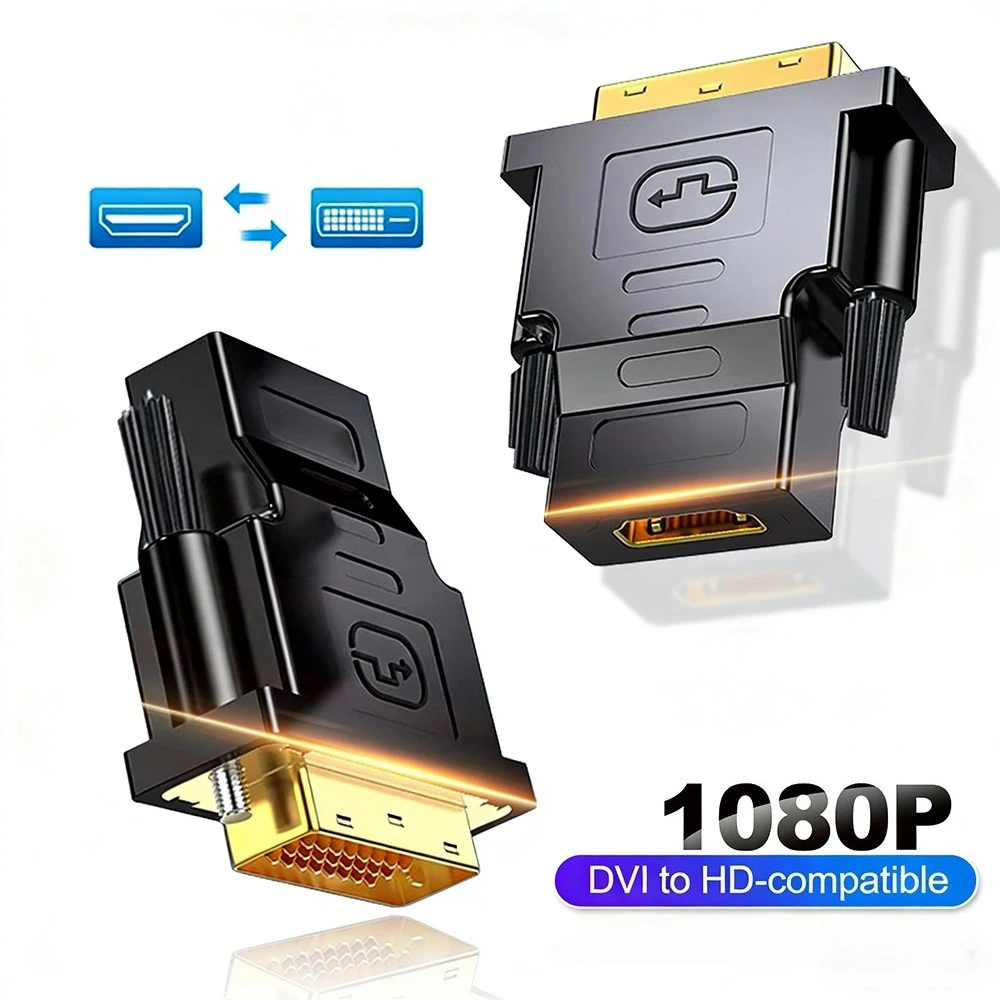 Adaptador DVI a HDTV Macho a Hembra, Conversor HD 1080P para PS3, Laptop, TV Box, Proyector, Cable Adaptador DVI 24+1 a HDTV