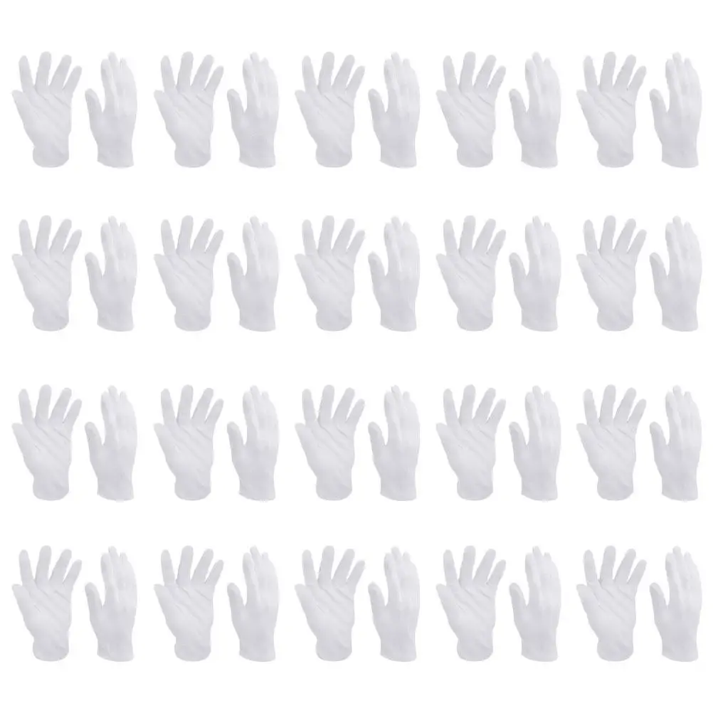 

16Pairs Cotton Jewelry Gloves Elastic Washable for Jewelry Inspection Watch Handling Cotton Glove