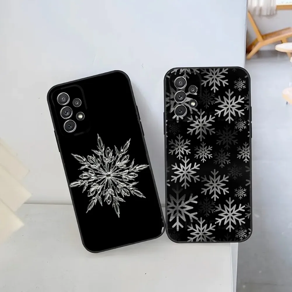 Christmas Snowflakes Phone Case For Samsung S21,S22 Ultra,S20,S30 plus,S22 plus,S23,S30 ultra 5G Silicone Cover