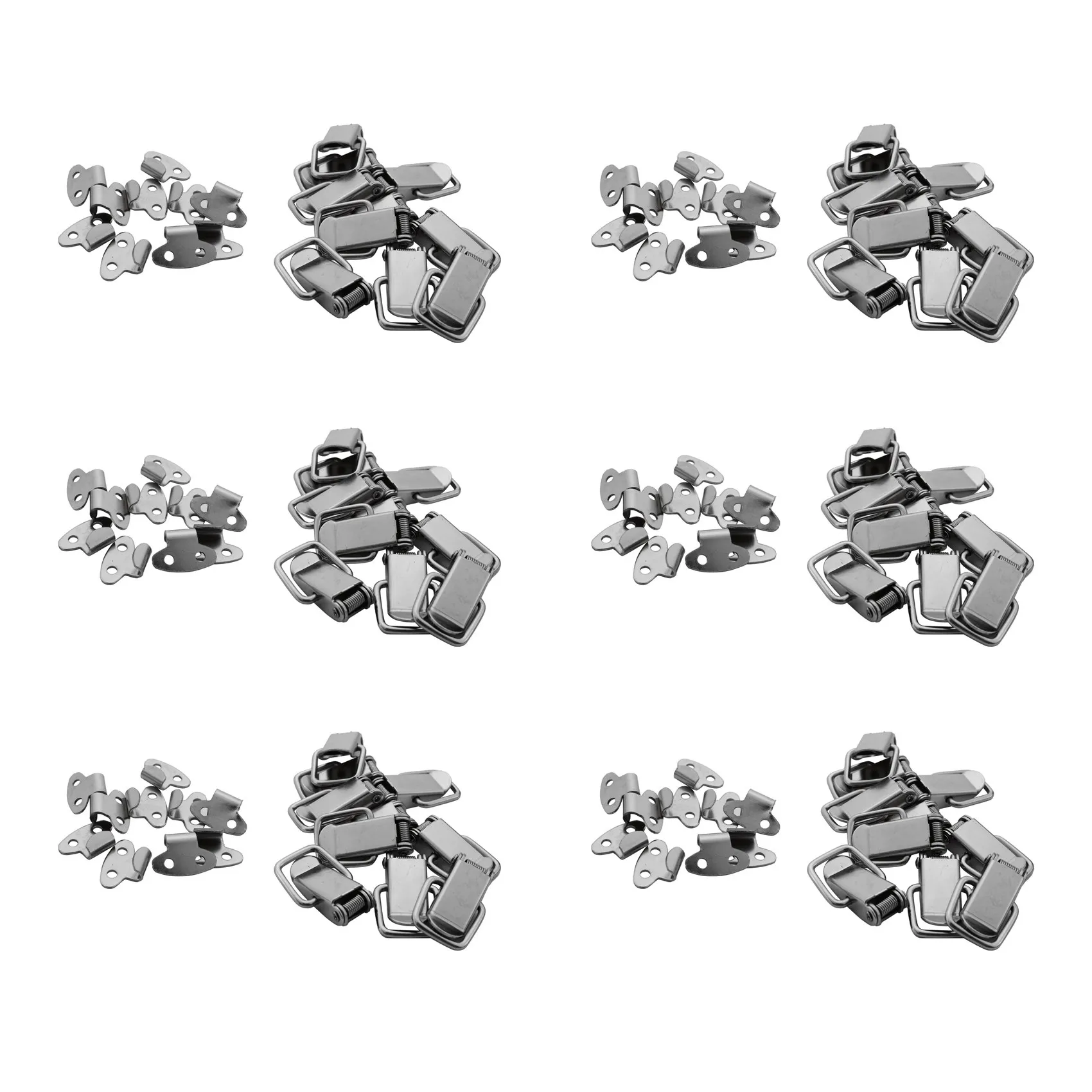 AB42-60Pcs Cabinet Spring Loaded Iron Straight Loop Toggle Latch 45Mm Length