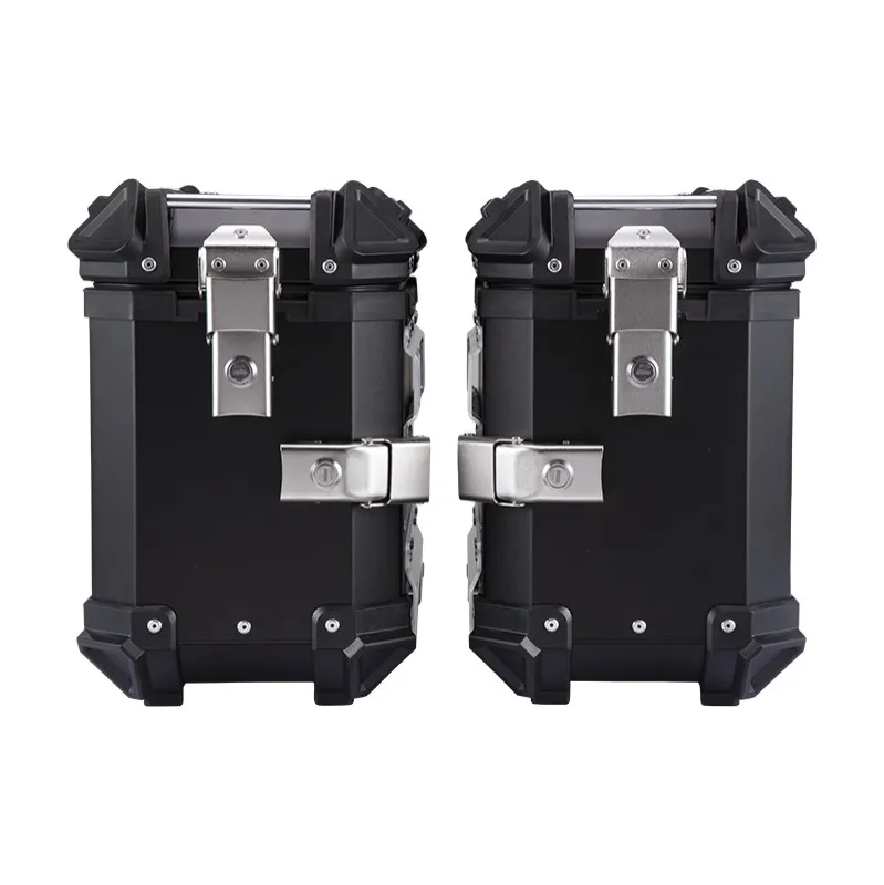 28L Universal Waterproof Aluminum Toolbox Motorcycle Trunk Left Right Side Box Luggage Pannier Cargo Tool Box Storage