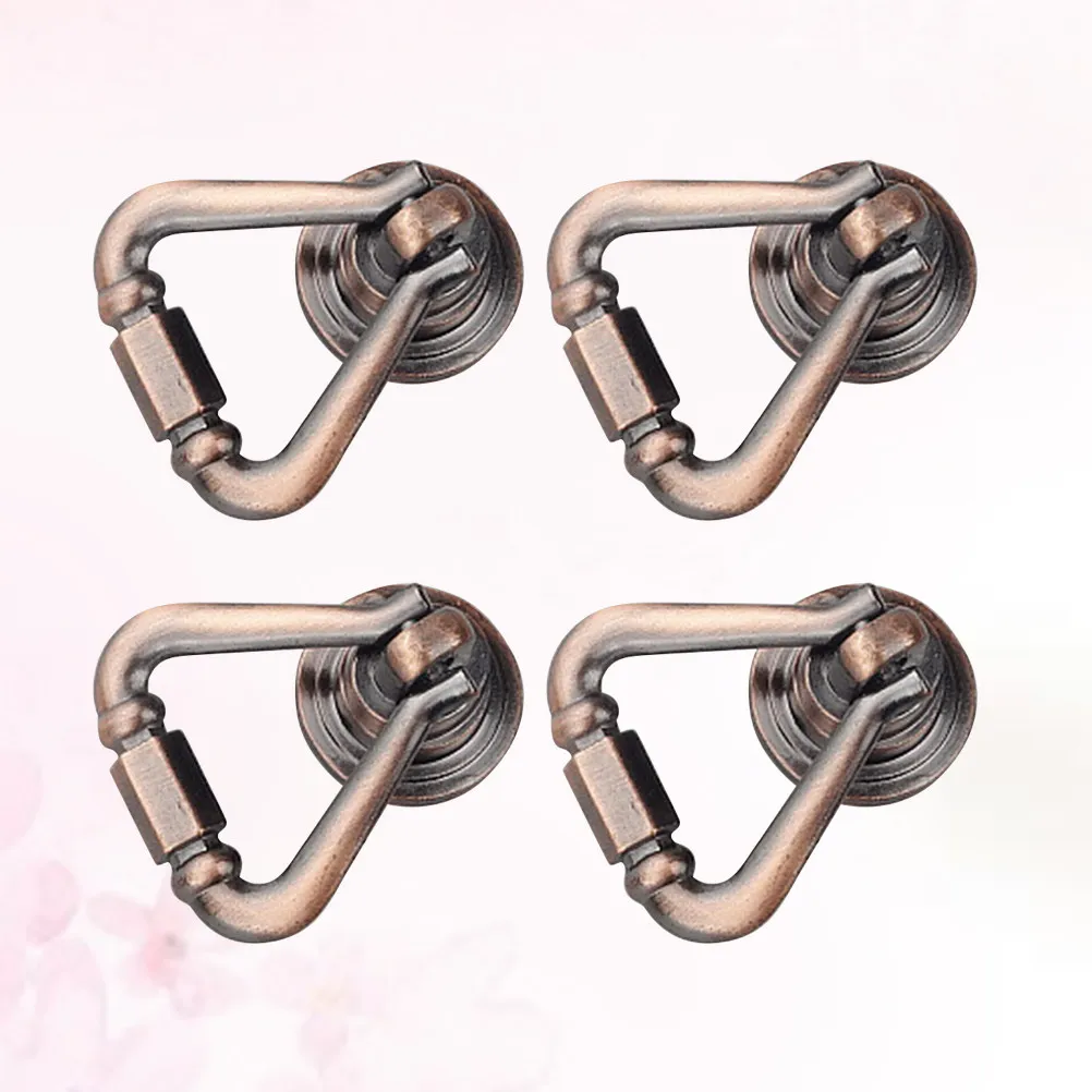 4Pcs Decorative Drawer Pulls Vintage European Design Cabinet Knobs for Home Office Bar Hotel Furniture Upgrade