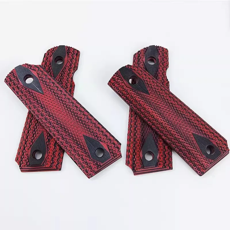 2ชิ้นยุทธวิธีปืนพก1911 Gripsสูงไม้Grips Custom GripsวัสดุCNC 1911อุปกรณ์เสริม
