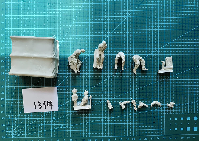 Resin soldier 1/35   ancient 4  soldier  Crew for Captured (with Canopy )   Model Unassambled Unpainted  Figure Building Kit