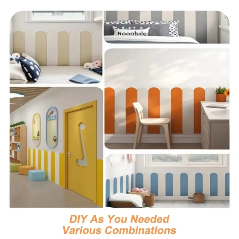 2Pcs New Moisture-proof Unisex-proof Anti-collision Stickers Soft-pack Self-adhesive Wall Decorations Impact-proof Wall Sticker