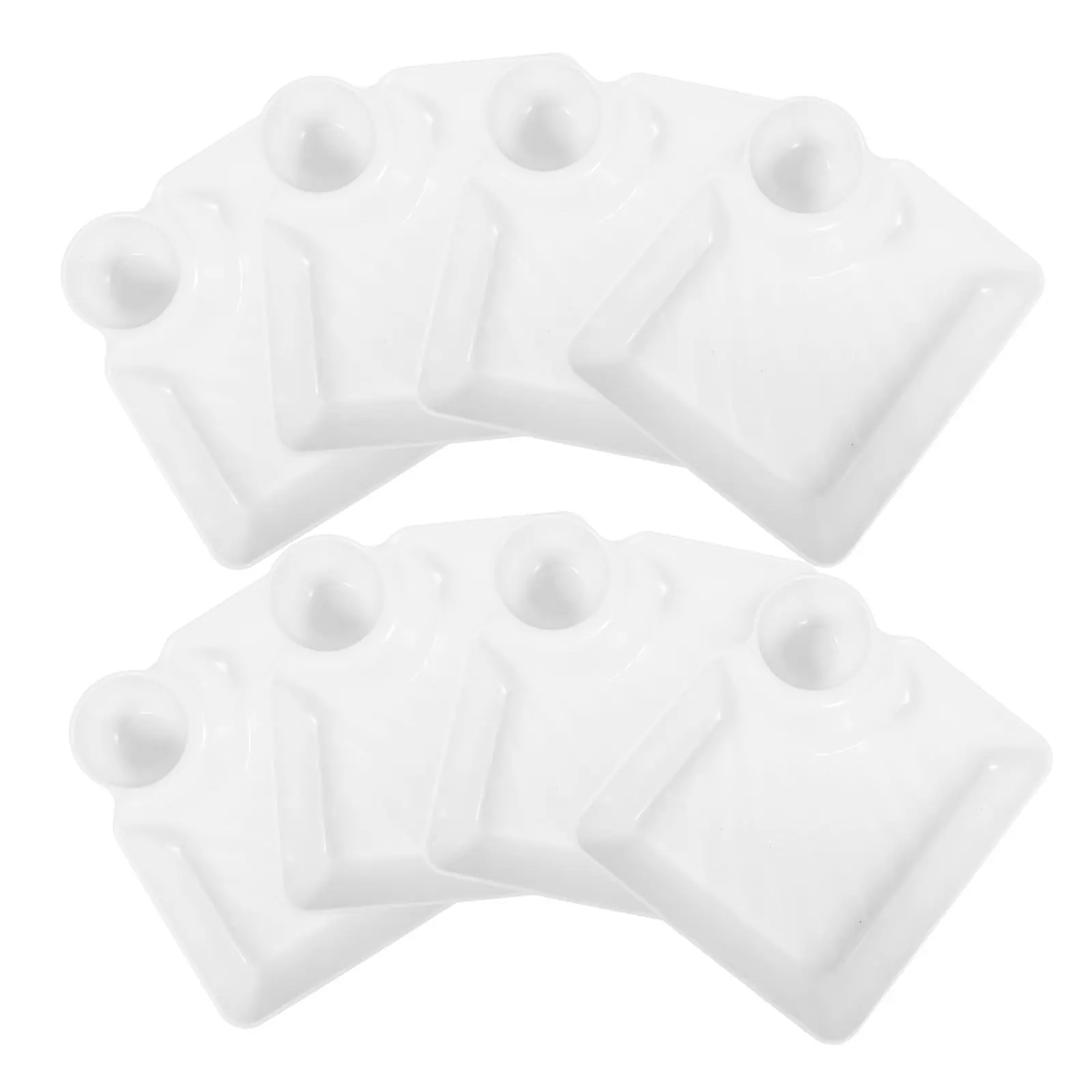 

8Pcs Party Tray with Sauce Dish Divided Dipping Sauce Plates for Dumplings Chips Dip Snack Serving Dish Chip and Dip Platter