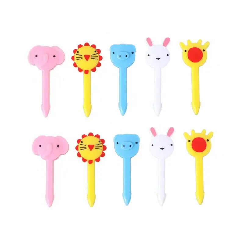 Dessert Forks Portable Mini Animal Shape Cute Cartoon Fork Fruit Fork Toothpick