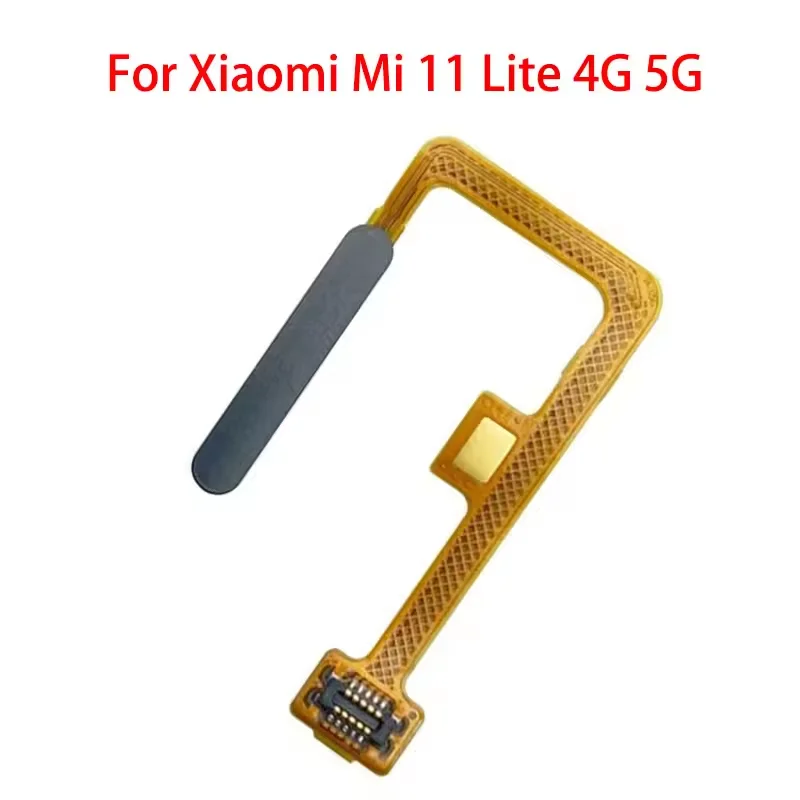 Original Fingerprint Sensor For Xiaomi Mi 11 Lite 5g 4g  Home Return Key Menu Power On Off Button Flex Ribbon Cable image 4