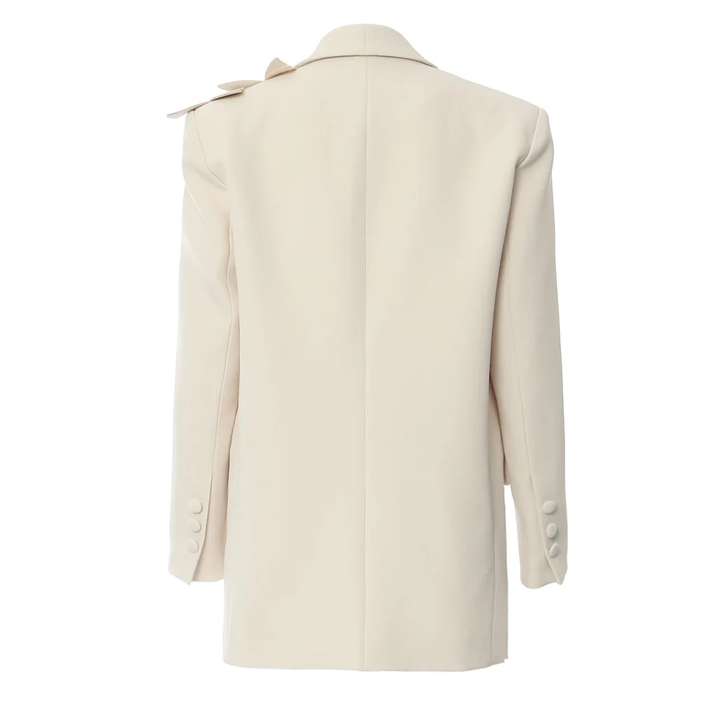 Cappotto da abito dal design per l'industria pesante da donna, edizione ampia autunnale con top con stampa sparsa di fiori bruciati a farfalla