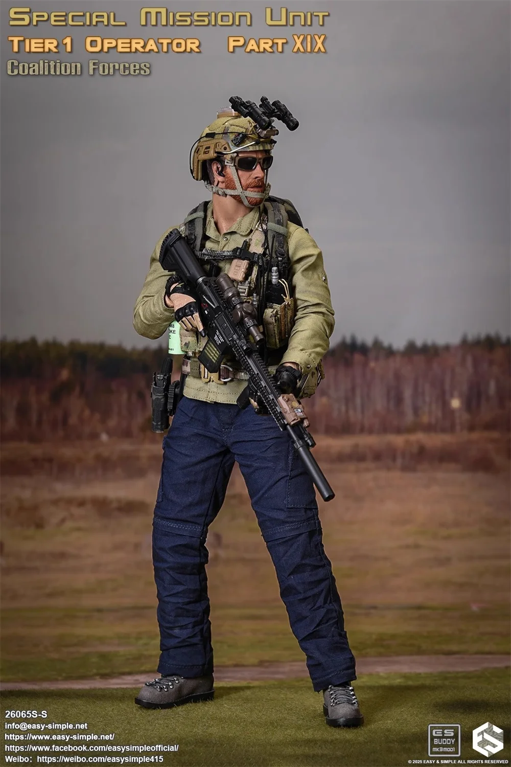 1/6 EASY&SIMPLE ES 26065SS ONS. Speciale Mission Unit Operation Volledige set beweegbare actiefiguur Volledige set speelgoedmodel