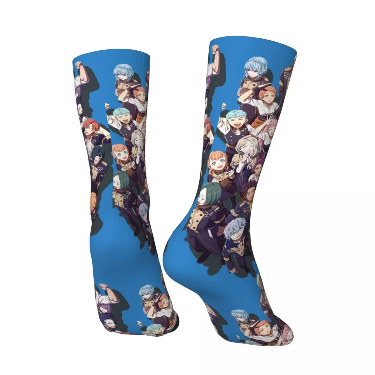 Funny Crazy Sock for Men Three Houses All Students Hip Hop Harajuku Fire Emblem Game Happy Seamless Pattern Boys Crew Sock