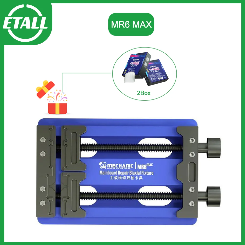 MECHANIC MR6 MAX Mobile Phone Repair Stand Dual Axis Soldering Fixture for iPhone Samsung Motherboard PCB IC Chip Soldering Tool