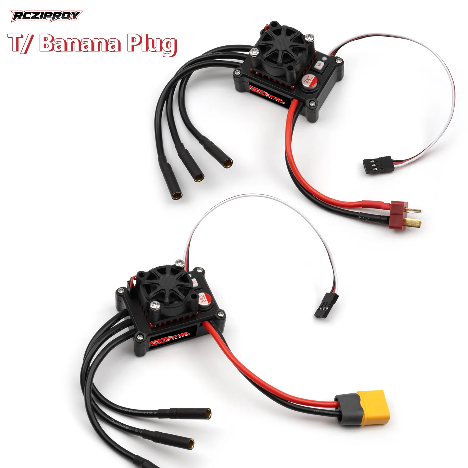 75A brushless ESC is used for 540/3650/3670 brushless motors, for Arrma, Traxxas, HSP, Redcat, RC4WD, Tamiya, Axial, SCX10, D90