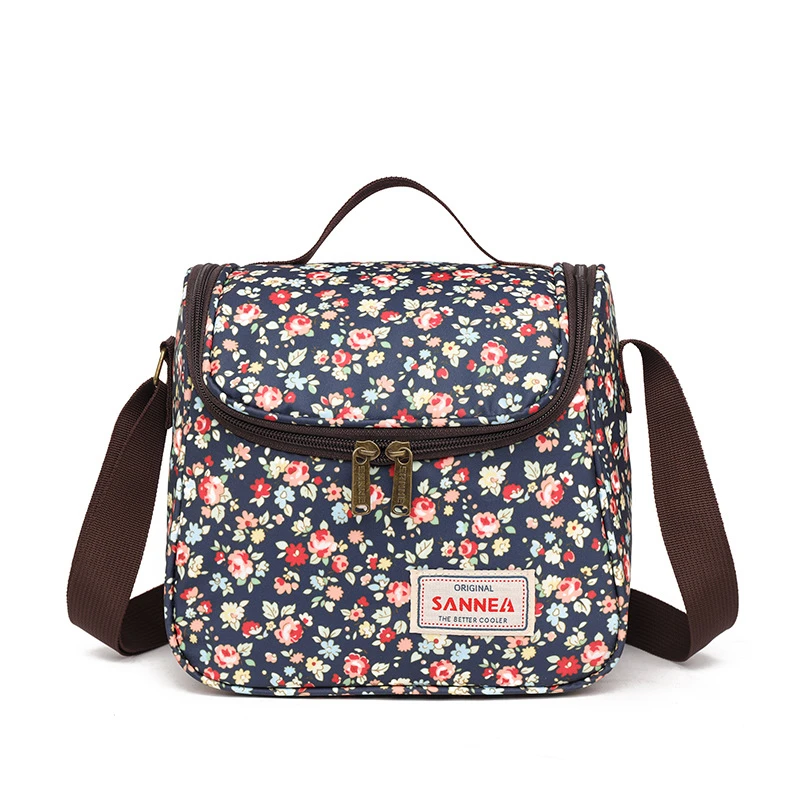 Mini borsa da Picnic da campeggio scatola di isolamento termico per esterni stampa leggera borsa fresca viaggi roba portatile borsa per alimenti