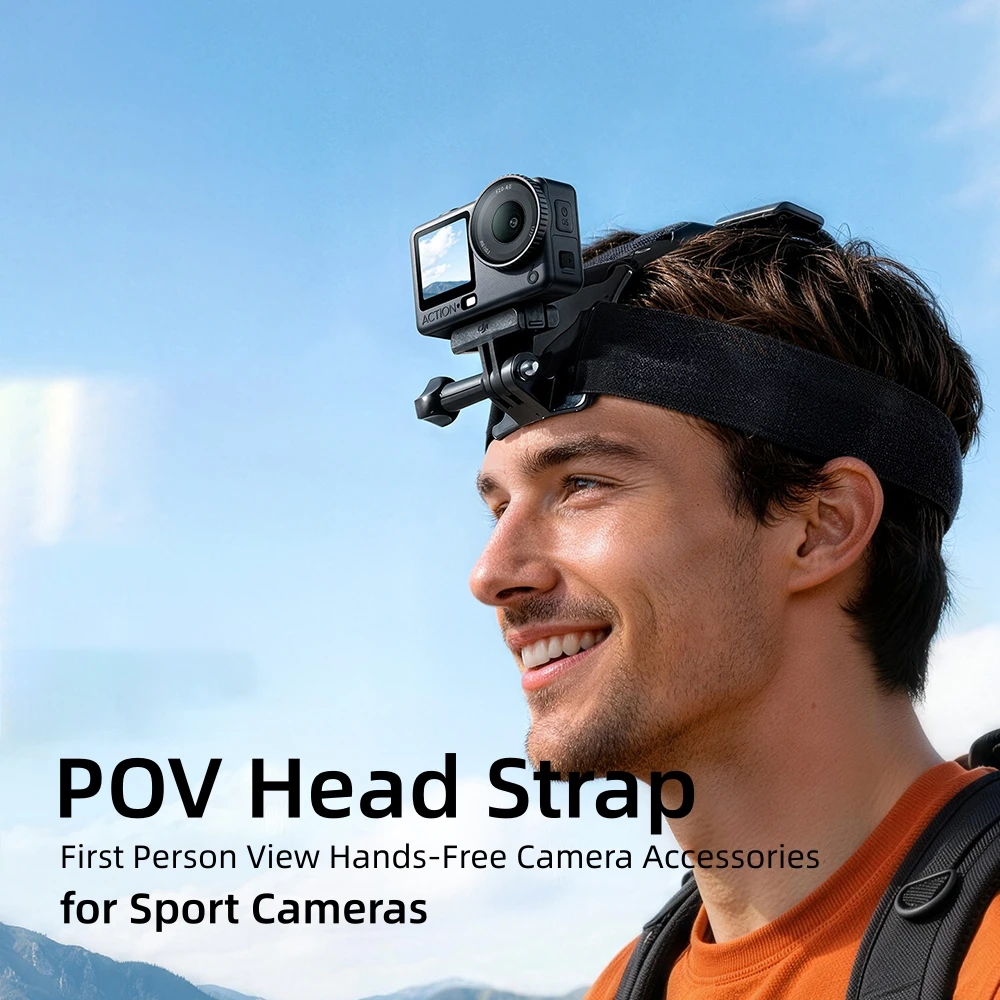 Universal Action Camera Head Strap Fixed Bracket Headband for GoPro 13 12 11 10 9 DJI Action 5/4/3 Pro Insta360 FPV Accessories