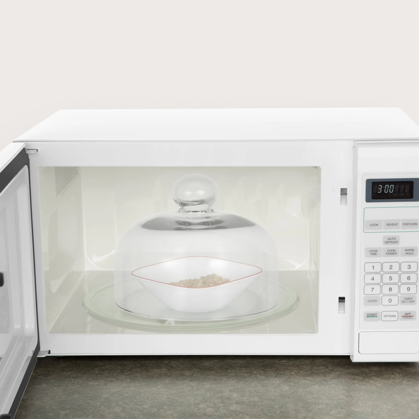 

16Cm Glass Microwave Splatter Cover Vented Clear Heat Resistant Lid Microwave Splashproof Food Protector for Plates Bowls Meals