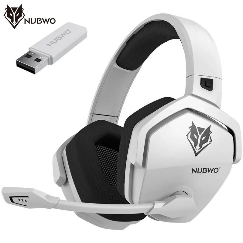 NUBWO G06 Dual Wireless Headsets Gamer 2.4GHz Bluetooth 5.3 Gaming Headphones with Microphone for PS5, PS4, PC, Mobile, Switch