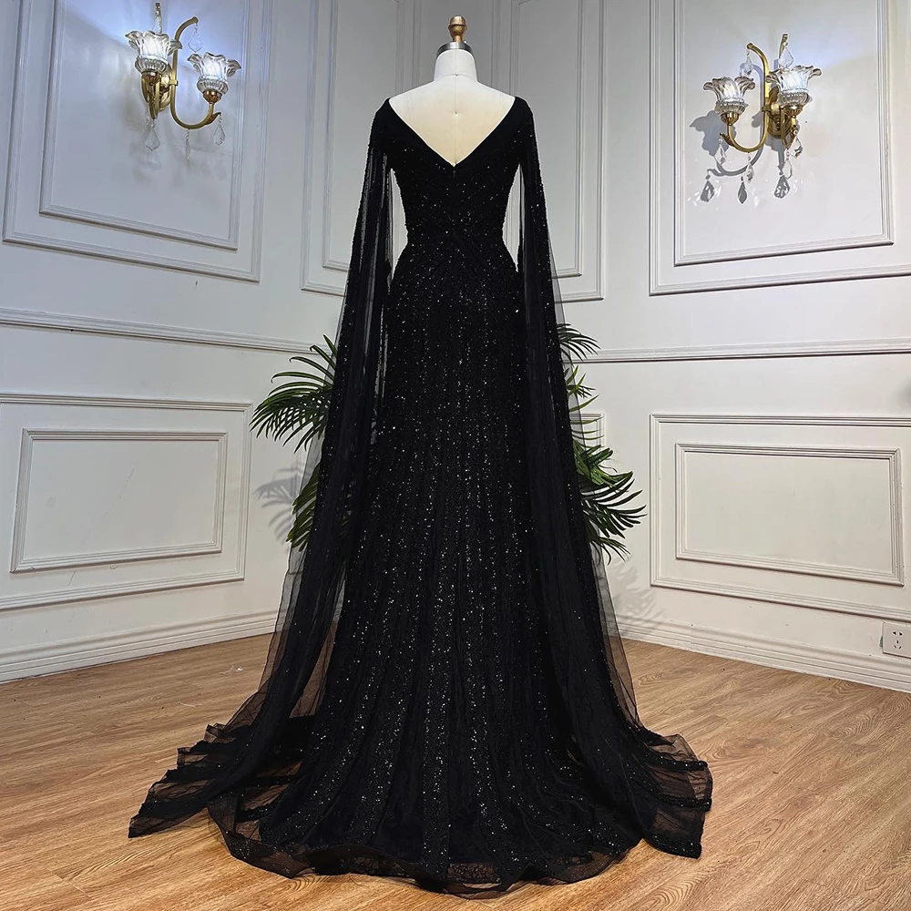 knee length dresses for ladies Luxury Mermaid Velvet Evening Dress Black Long Prom Dress With Gloves –  PreppyDress