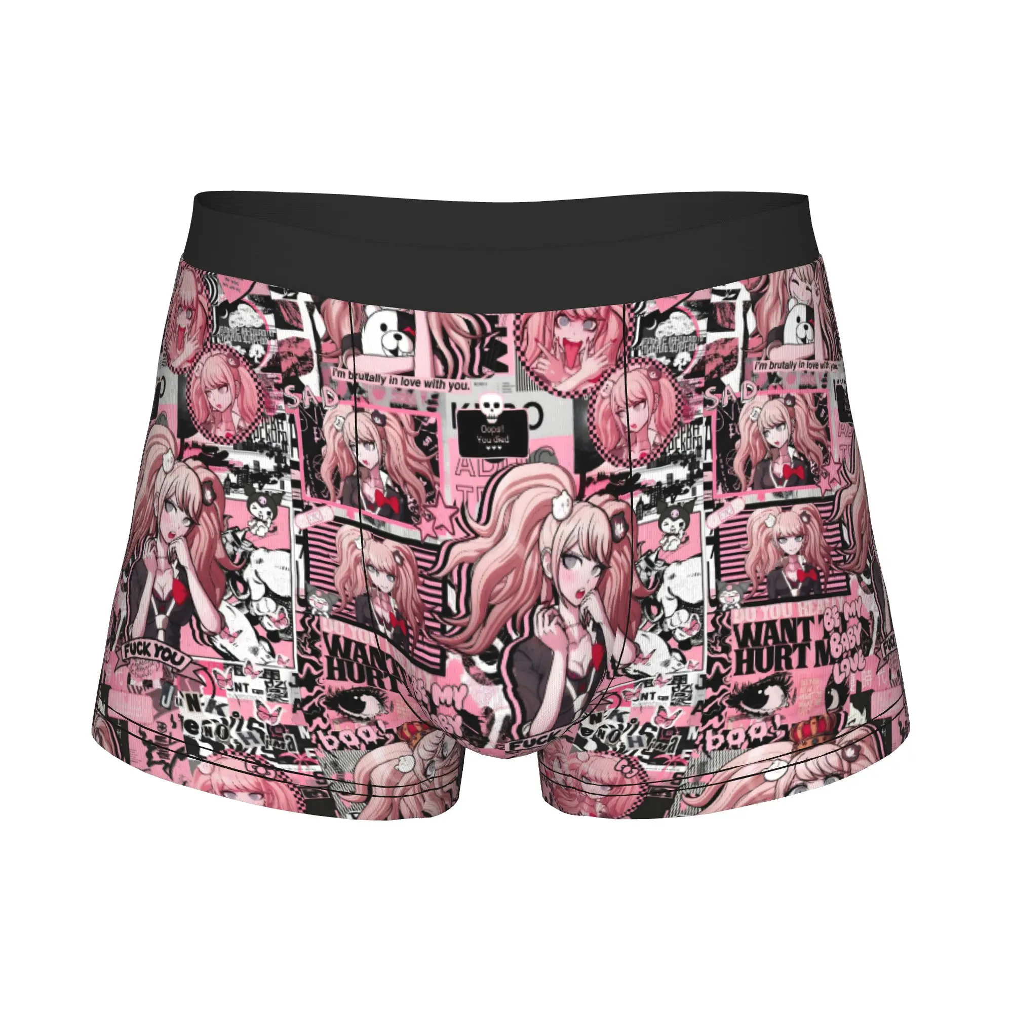 Junko Enoshima Boxer Shorts For Men 3D Printed Anime  Underwear Panties Briefs Soft Underpants