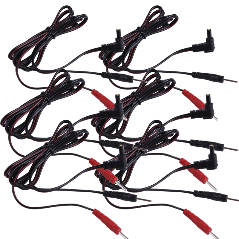 10/20 PCS Electrode Wires Conductive Standard Pin Connection Cables for Tens Unit Muscle Stimulator Digital Therapy Tool Machine