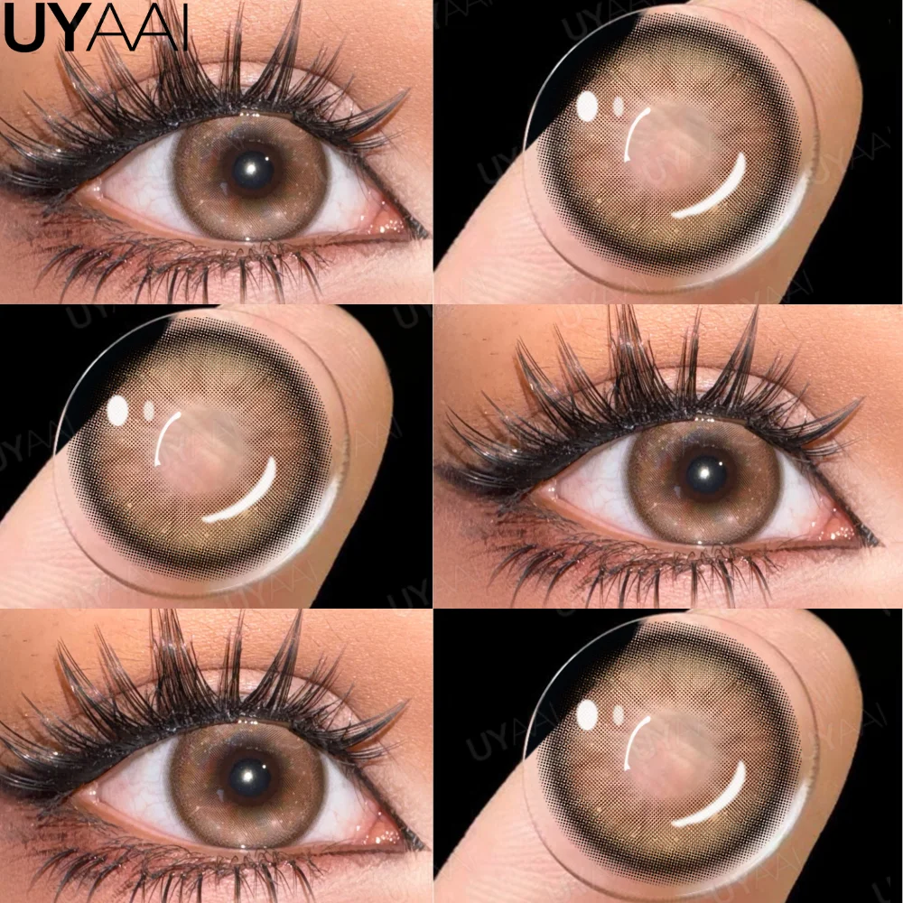 UYAAI maquillage de Contact coloré lentilles pour les yeux marron naturel série Lovesick cosmétiques lentilles grises femme maquillage vert beauté Contacts