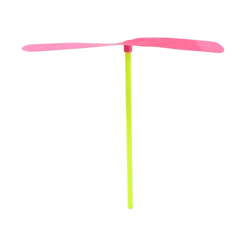 Juguetes nostálgicos clásicos tradicionales al aire libre para niños, hélice voladora de empuje manual de plástico no luminosa, juguete para regalo para niños